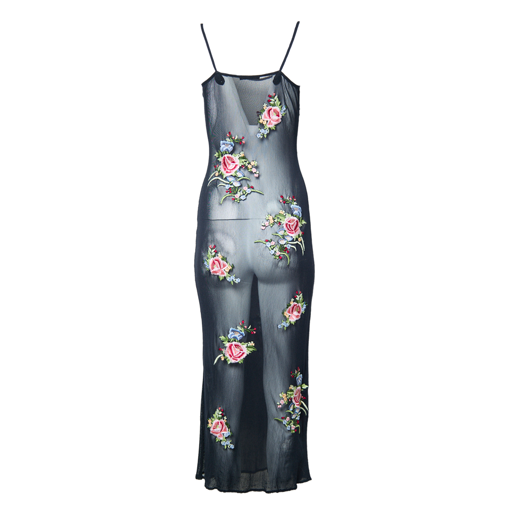 EMBROIDERED MESH MAXI DRESS (ONLINE FOR $900+)