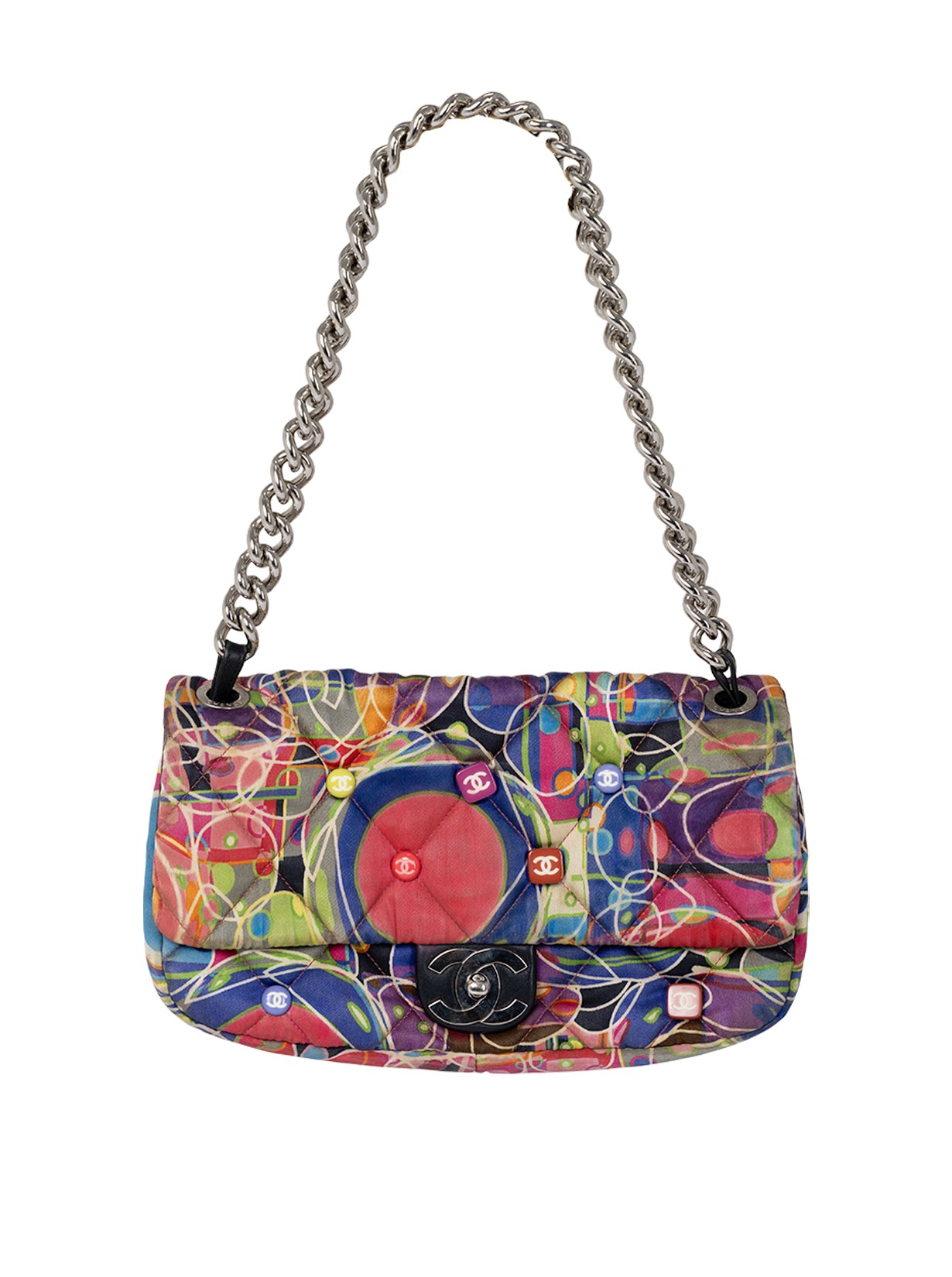 08 MULTICOLOR KALEIDOSCOPE SINGLE FLAP BAG