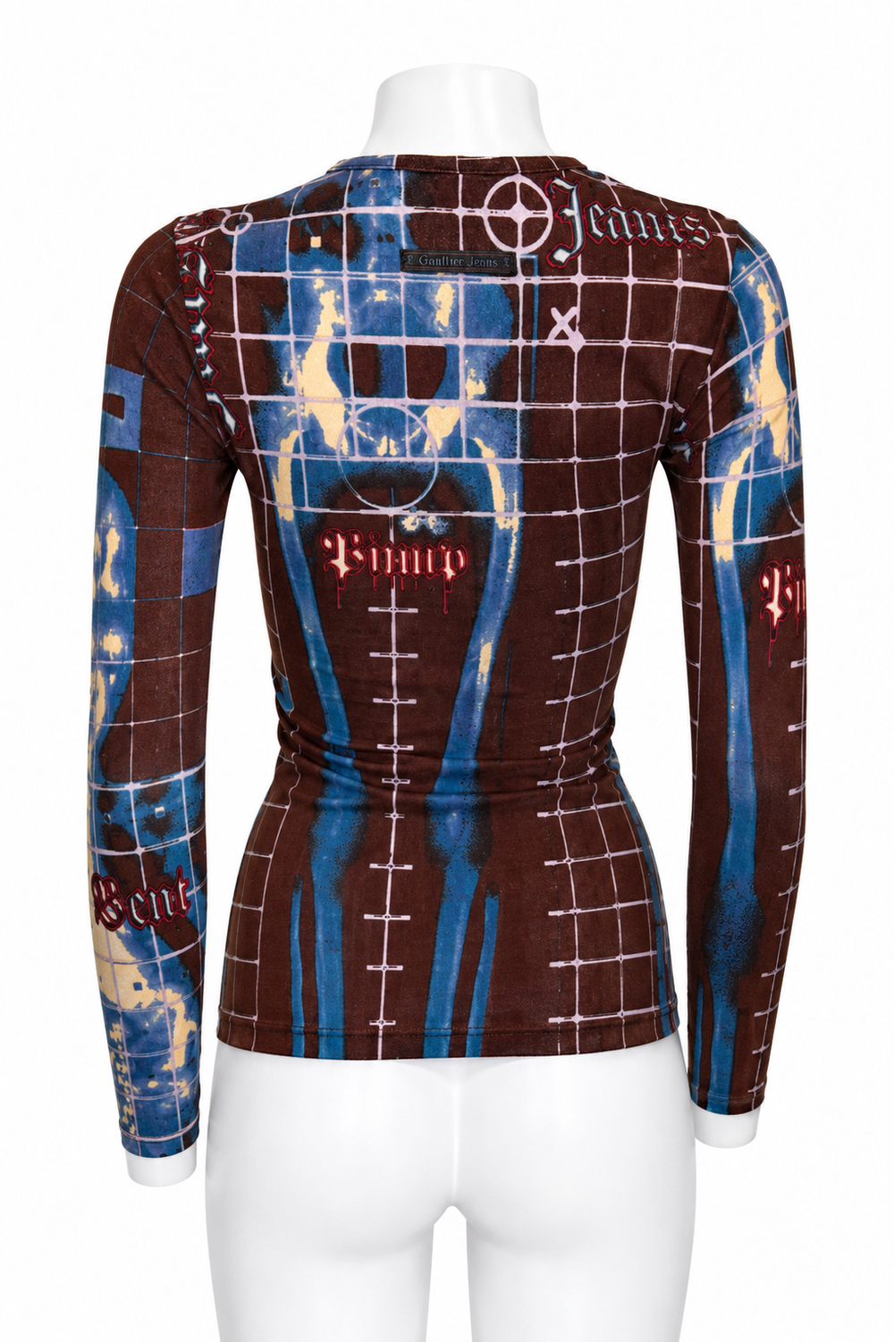 SS96 BROWN AND BLUE SKELETON X-RAY L/S