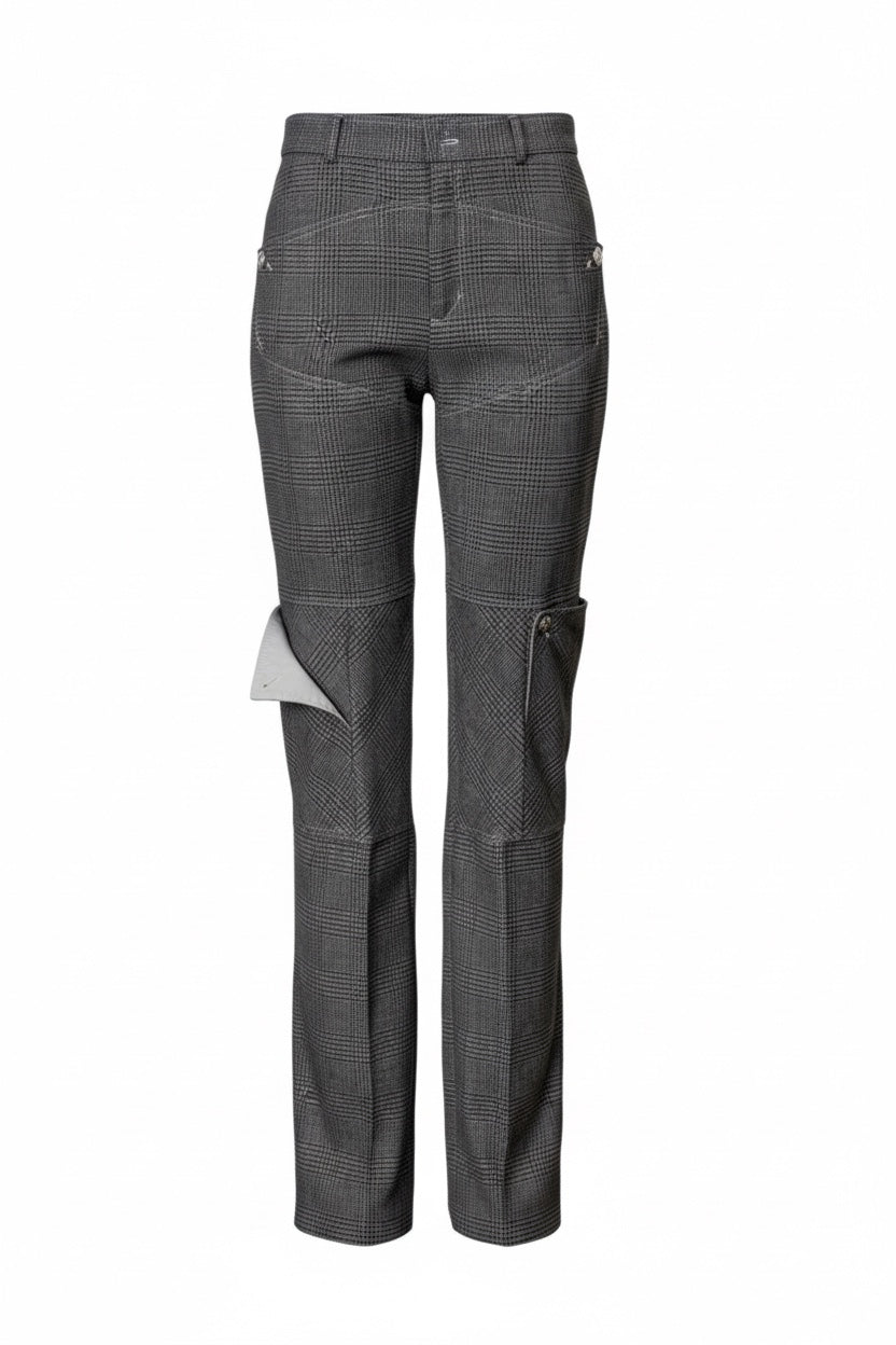 PLAID UTILITY PANTS @KGUE