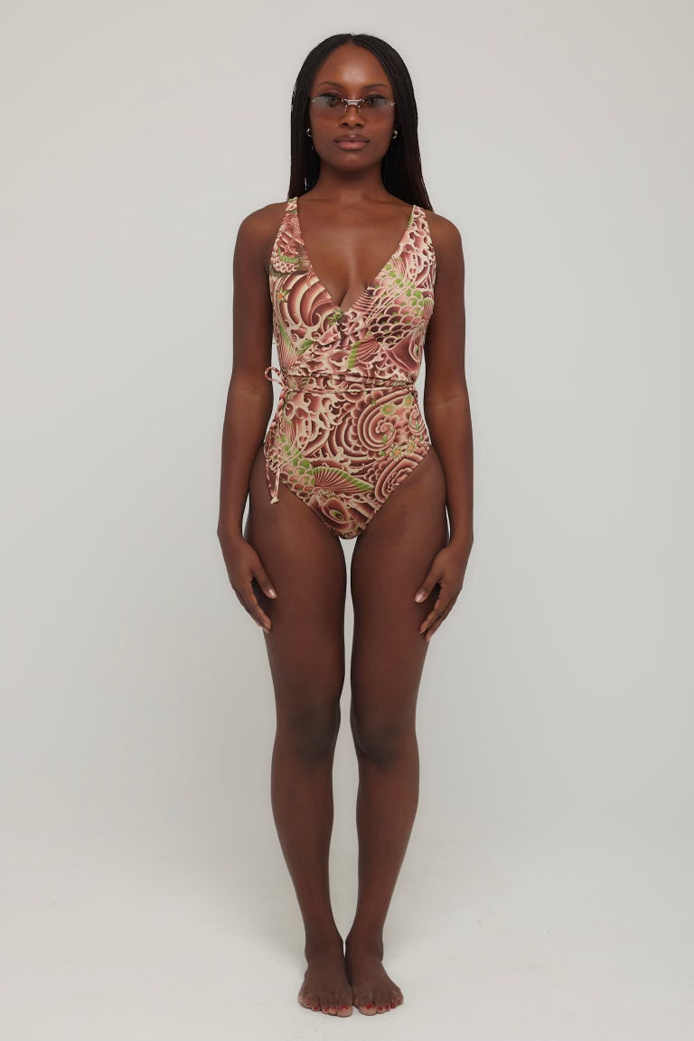 JEAN PAUL GAULTIER X TARGET 00 s KOI PRINT SWIMSUIT UmaLu Vintage